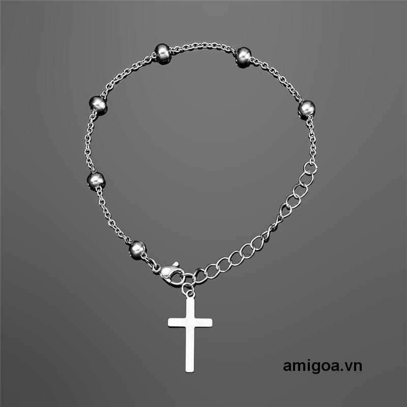 ✨✨Vòng Tay Chuỗi Hạt Phối Mặt Thánh Giá Cổ Điển Cho Nam Và Nữ
