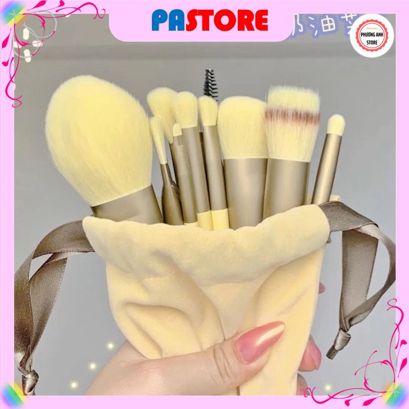 Bộ chổi cọ trang điểm 13 cây cá nhân có túi chuyên nghiệp giá rẻ.