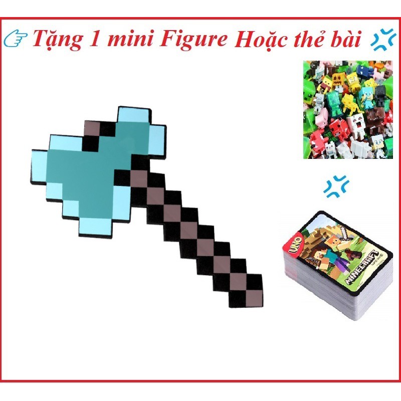Combo kiếm cúp rìu súng Minecraft kim cương cực đẹp