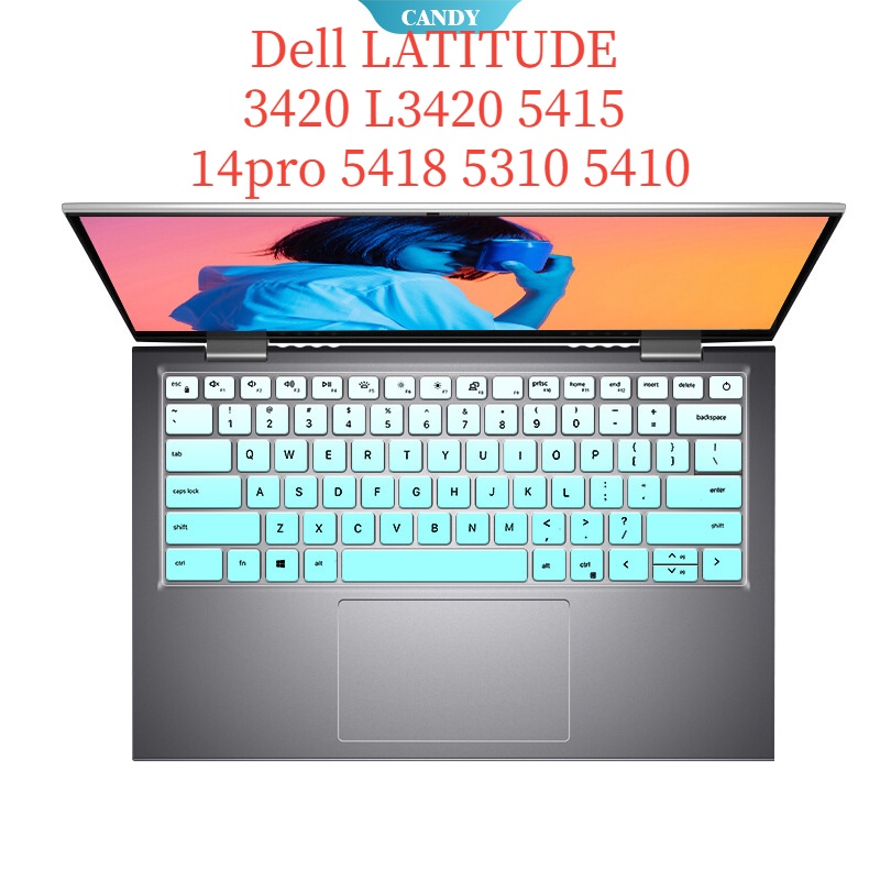 Miếng Dán Bảo Vệ Bàn Phím Bằng Silicon Mềm Chống Thấm Nước Cho Dell LATITUDE 3420 L3420 5415 14pro 5418 5310 5410 14 inch