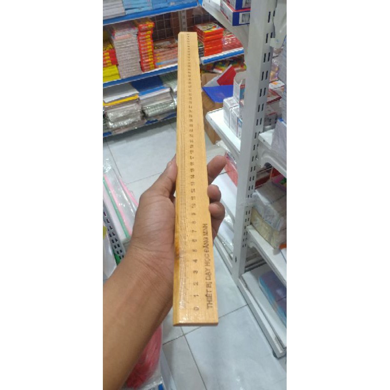 Thước gỗ nguyên cây dài 50cm