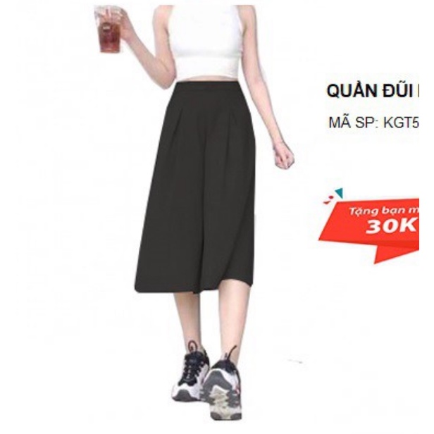 Quần Culottes Quần Ống Rộng nữ, Dáng Rộng Giả Váy, Mềm Mại Nữ Tính, Vải Lụa Trượt, Có bigsize 89KG