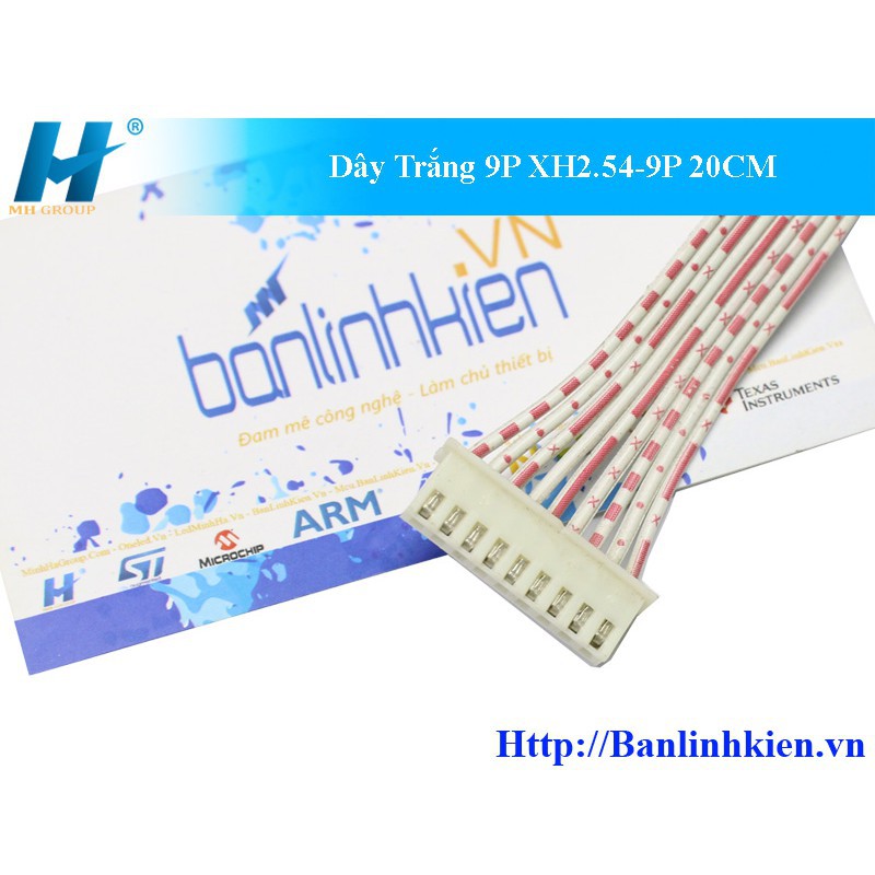 Dây Trắng 9P XH2.54-9P 20CM