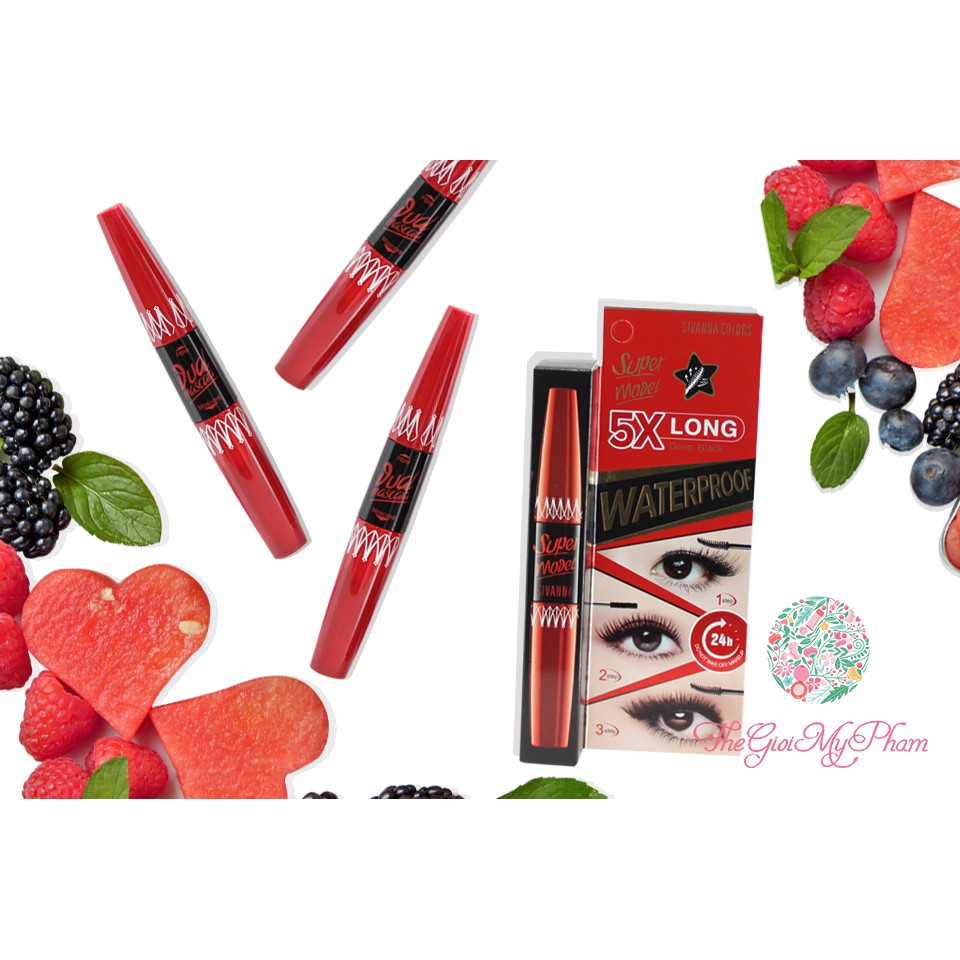 🎈Mascara Sivanna Colors Super Model 5X Long - 2 Đầu Nối Dài và Dày Thái Lan ❃ | BigBuy360 - bigbuy360.vn