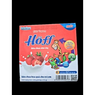 Sữa chua Hoff cho bé đủ vị ( vị dâu, chuối, táo, nguyên bản)