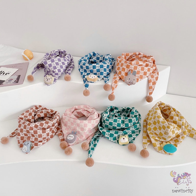 Khăn choàng cổ hình tam giác kiểu Hàn Quốc thời trang mùa thu dành cho bé