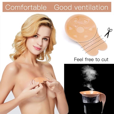 Miếng Dán Ngực silicone Hình Cánh Hoa Tái Sử Dụng Được
