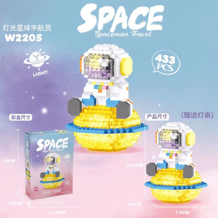 Bộ Đồ Chơi Lắp Ráp Lego Phi Hành Gia Thỏ Phi Hành Gia Màu Dạ Quang Hỗ Trợ Giáo Dục Bé