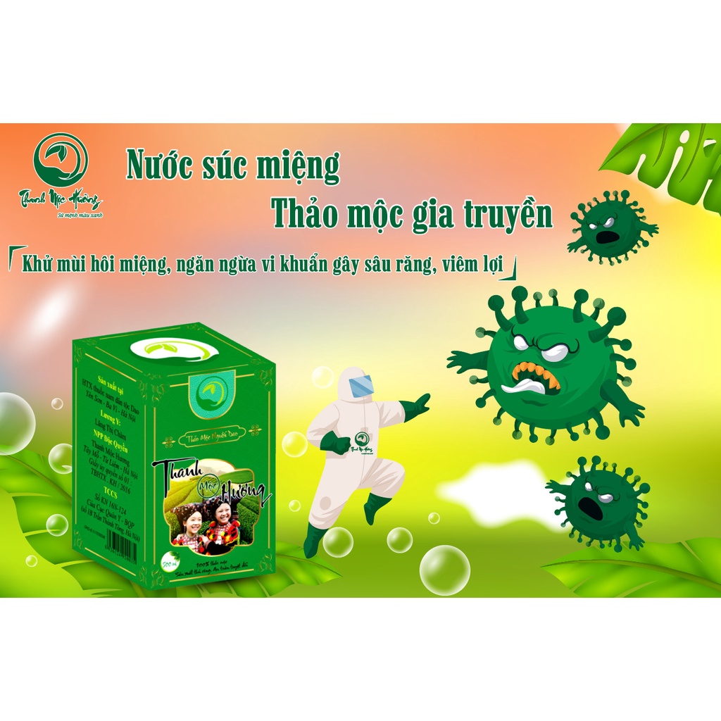 nước súc miệng thanh mộc hương chính hãng