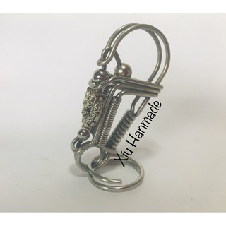 Móc Khóa Thủ Công Inox Hổ Phù (mẫu 20)