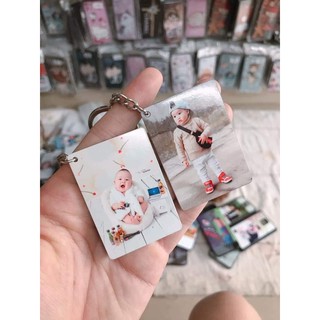 Móc khóa mica in hình 2 mặt