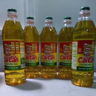 5 chai dầu ăn Cái Lân loại 1 lít giá mua bán sỉ cực rẻ dầu ăn chiên xào chay mặn đều dùng được tốt - vào bếp may mắn