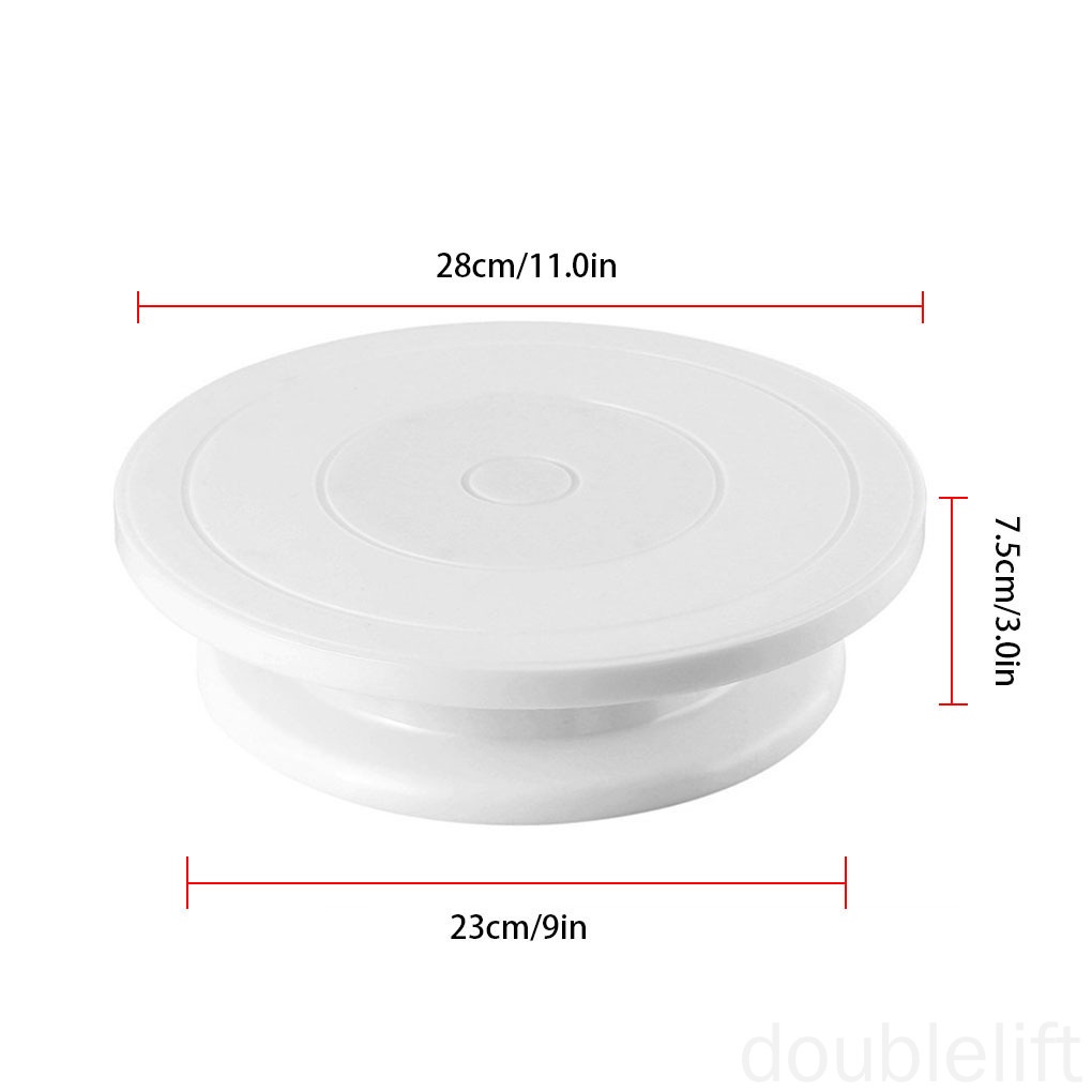 Bàn Xoay Làm Bánh Bằng Nhựa Pp 28cm Chống Trượt Tiện Dụng