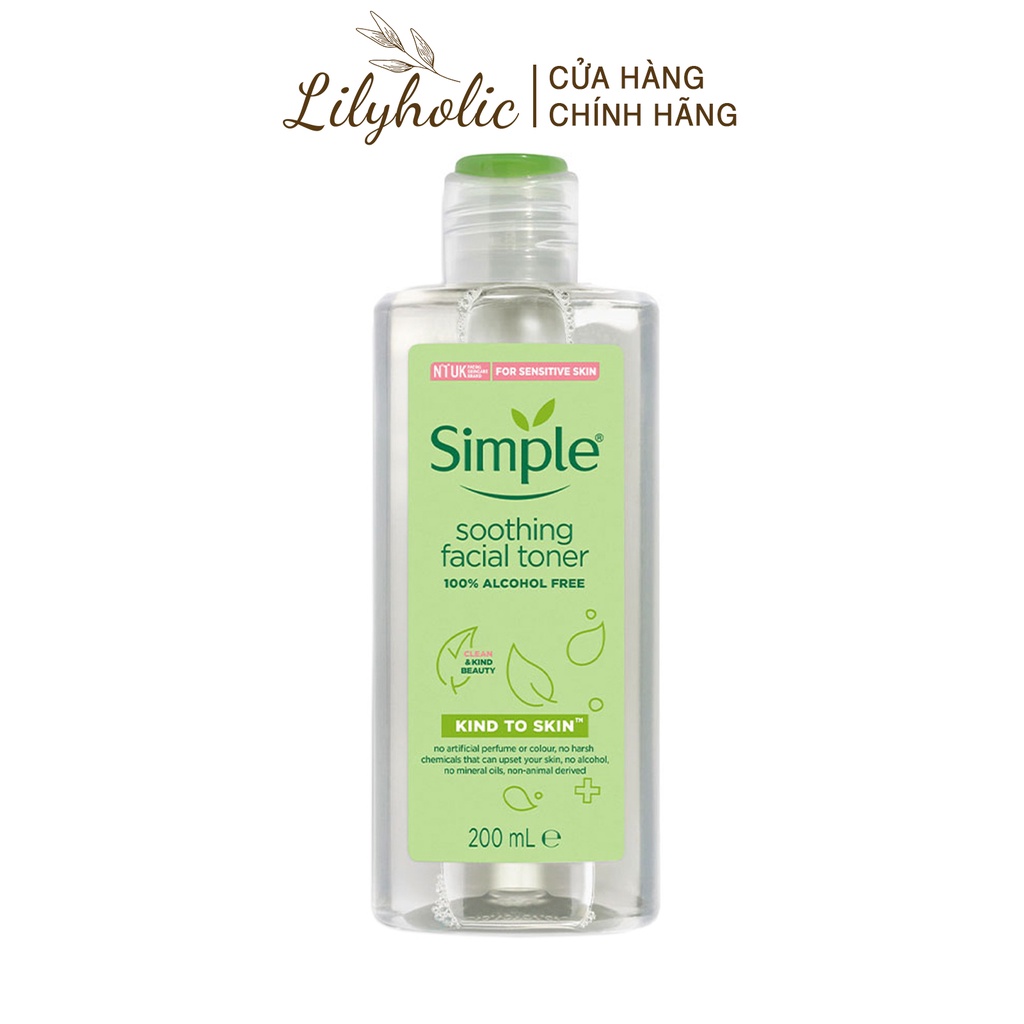 Nước Hoa Hồng Simple Soothing Facial Toner Cân Bằng Ẩm Dịu Nhẹ Cho Da 200ml
