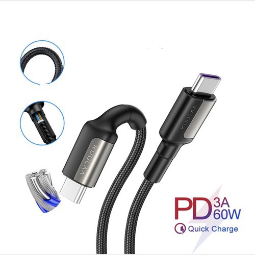 Cáp Sạc Nhanh KUULAA USB-C 60W PD QC 4.0 dành cho Samsung Xiaomi Huawei Xiaomi LG Oppo Vivo