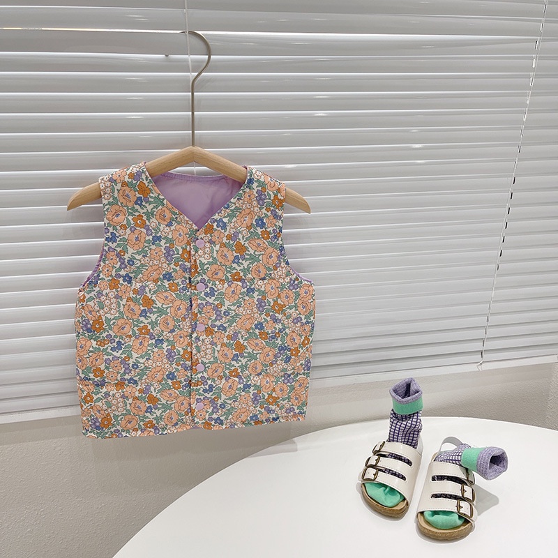 Áo Khoác Phao Không Tay Thời Trang Thu Đông Cho Bé