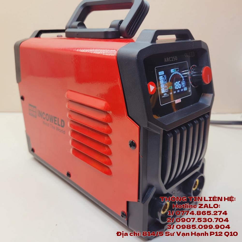 Máy Hàn điện tử INCOWELD ARC 250 Màn Hình LCD - IGBT inverter - Chức năng Hotstart, Arc Force, Anti-Stick, Hàn TiG-LIFT