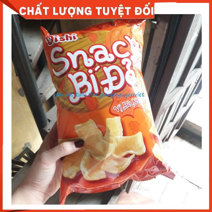 Bim bim Snack Bí Đỏ Vị Bò Nướng 75g Siêu to khổng lồ