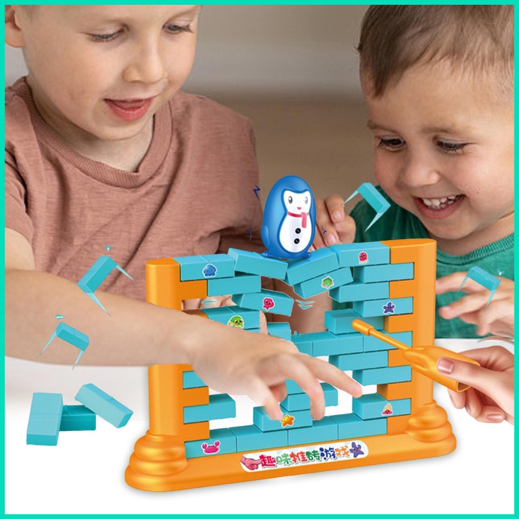 Bộ Đồ Chơi Chim Cánh Cụt Xếp Chồng Lên Tường Vui Nhộn Cho Bé