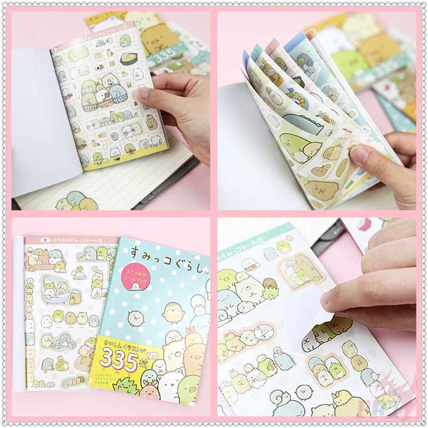 335 Chiếc / 16 Tờ ❉ Sách Sticker Sumikkogurashi Xinh Xắn Chất Lượng ❉ Sticker Trang Trí Hình San-X Sumikko