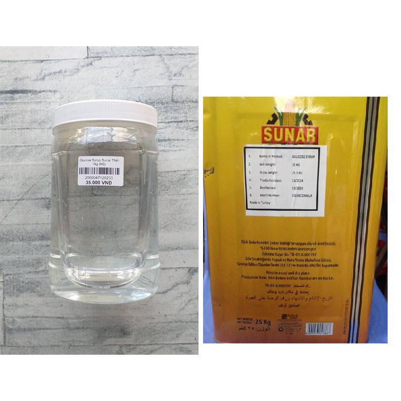 1kg Glucose Syrup Thổ Nhĩ Kì ( mạch nha trắng/đường Gluco dạng lỏng )