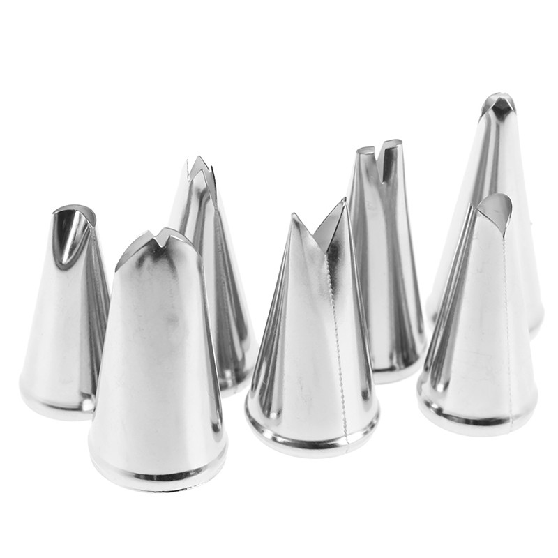 Bộ 7 Đuôi Bắt Bông Kem Trang Trí Bánh Bằng Kim Loại