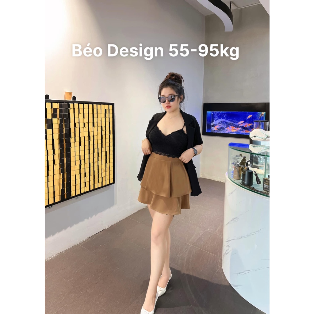 Chân váy 2 tầng BÉO DESIGN Bigsize 55kg đến 95kg