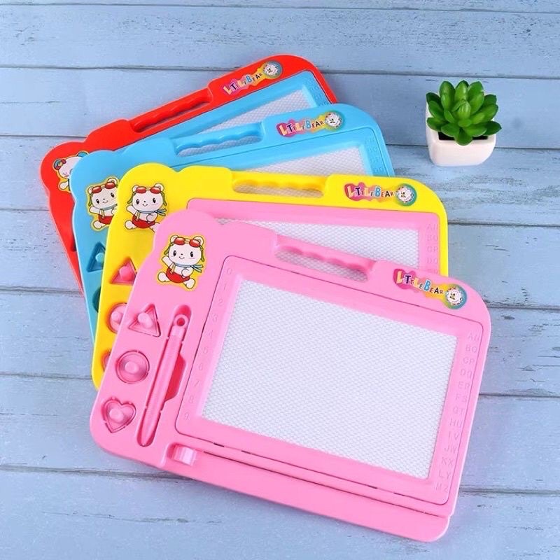Bảng viết tự xóa thông minh, bảng gạt tự xóa nhiều màu sắc cho bé - Loại to sịn