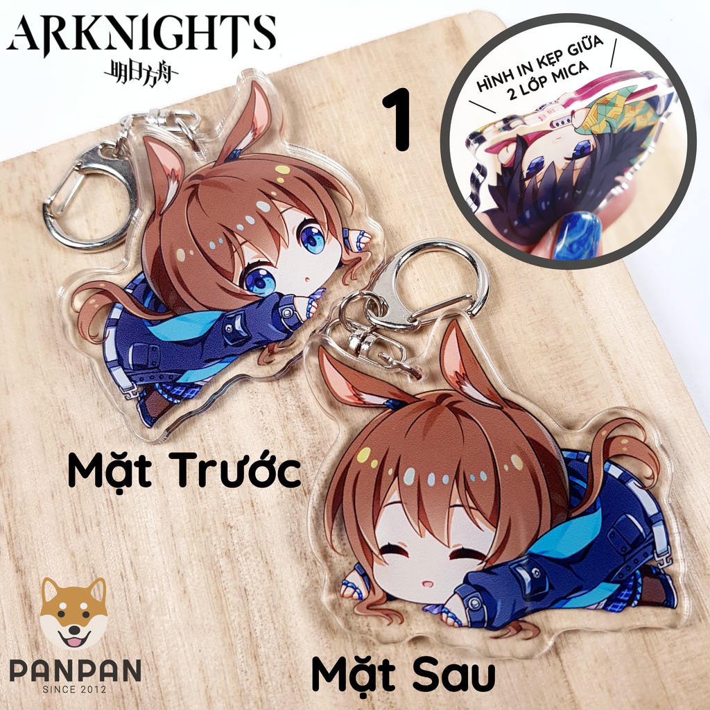 Móc khóa Anime DELUXE Arknights Nằm 2 MẶT KHÁC NHAU (6cm)