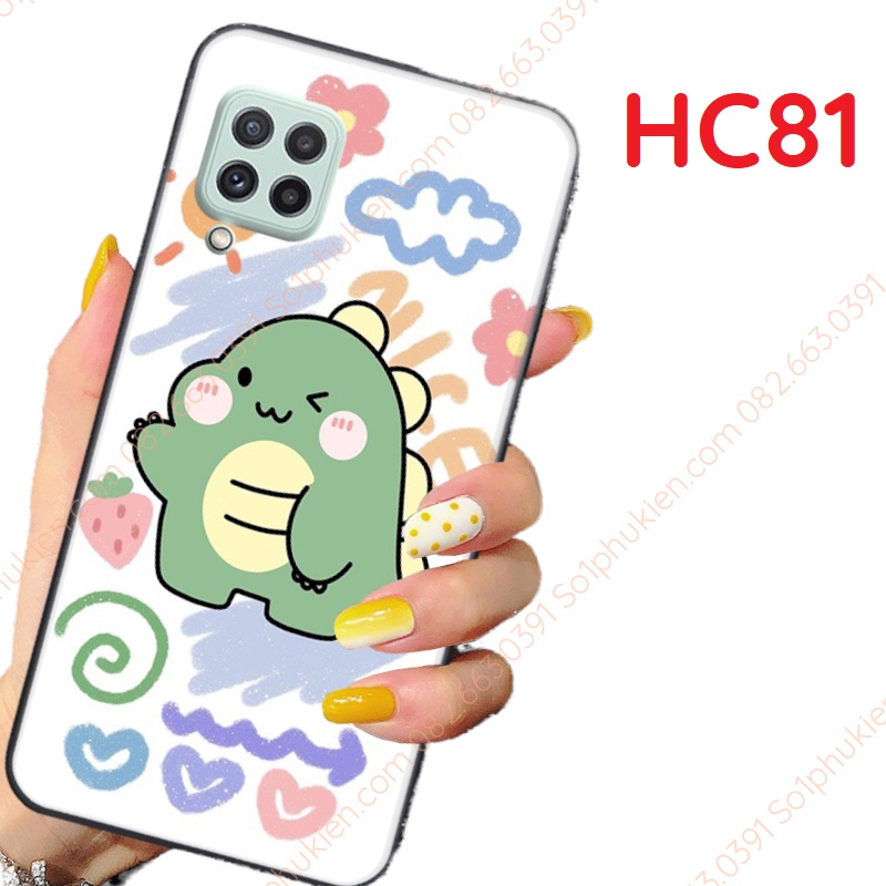 Ốp lưng điện thoại Samsung A22 4G M32 A22 5G  A12  in hình chú khủng long dino xanh nhiều sắc thái