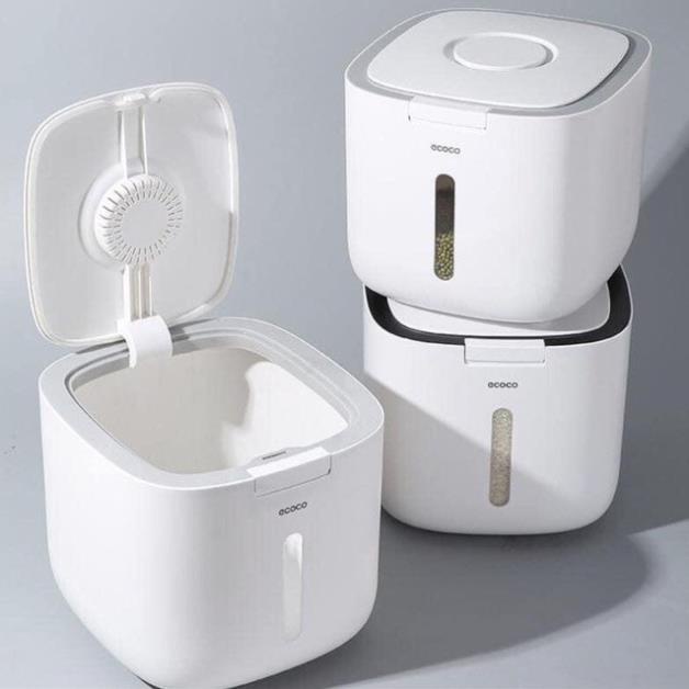 Thùng đựng gạo Ecoco 10kg thông minh chống ẩm cao cấp tặng kèm cốc đong gạo ( tuyển khách sỉ)