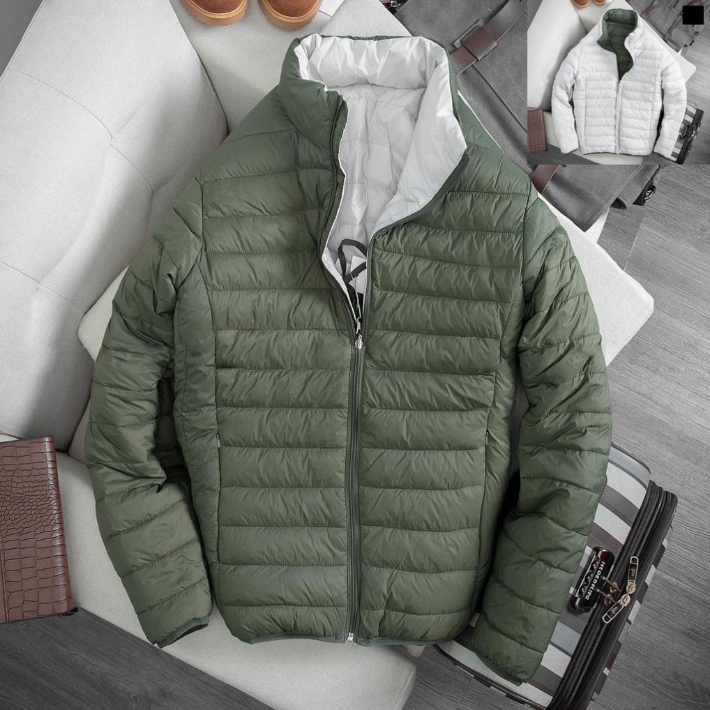 Áo Phao Nam Nữ - Áo Phao lông vũ 2 mặt phao có mũ, siêu nhẹ, siêu ấm, dày 4 lớp Có 4 túi, Hàng Chất Lượng Cao