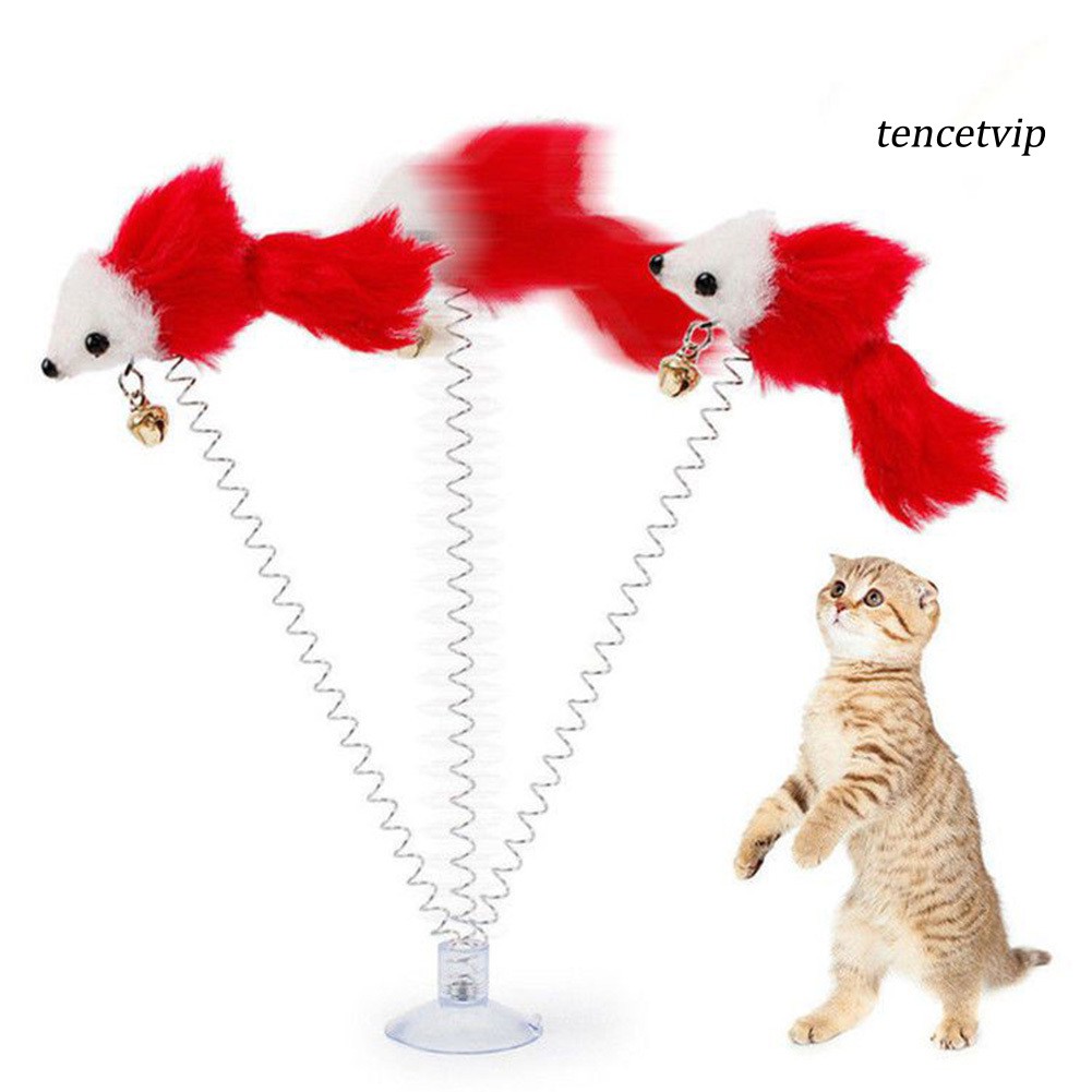 Set đồ chơi lò xo hình chuột bằng lông vũ vui nhộn cho mèo cưng