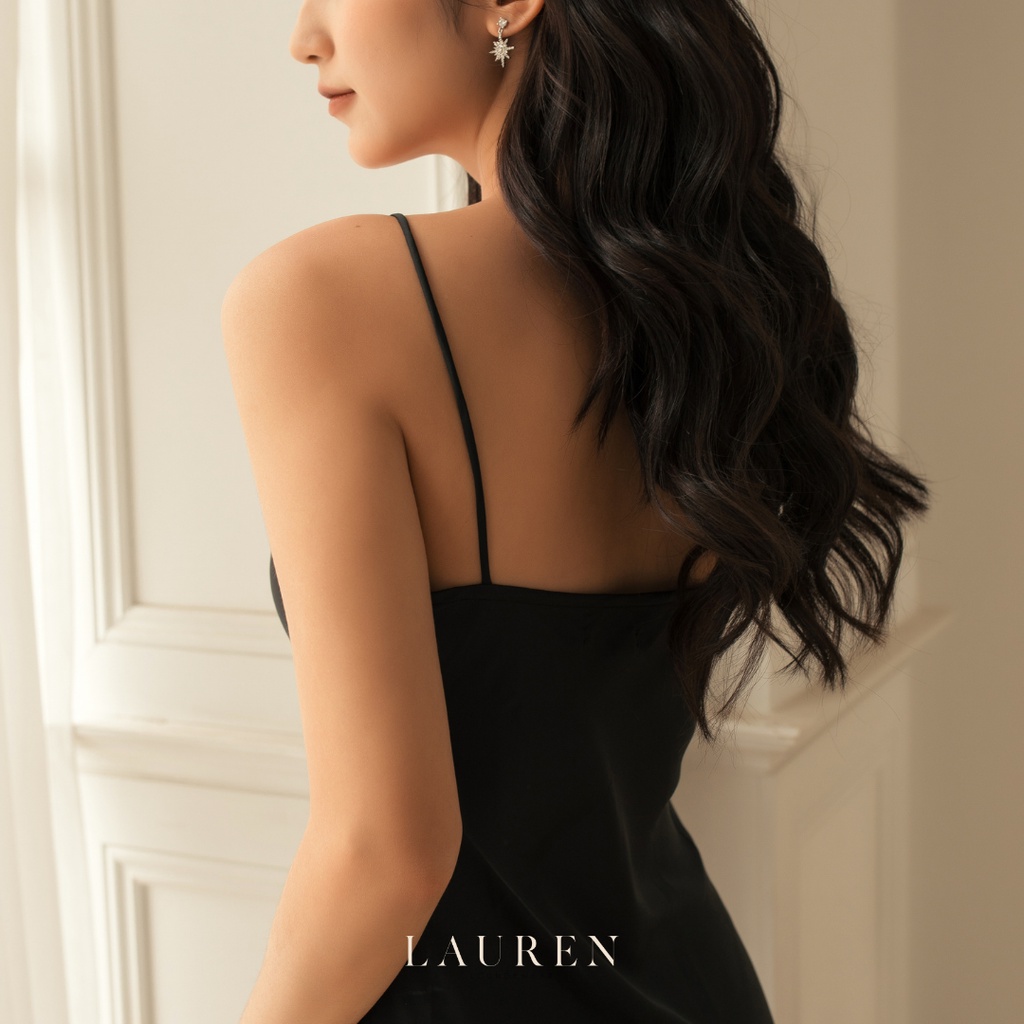 Váy lụa hai dây xẻ Camisole Dress by Lauren loungewear