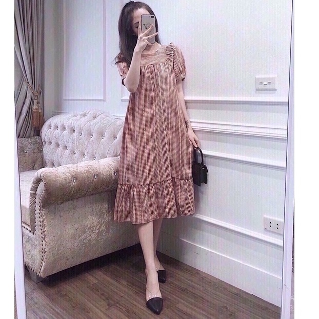 Váy bầu thiết kế suông Đầm bầu thời trang dự tiệc