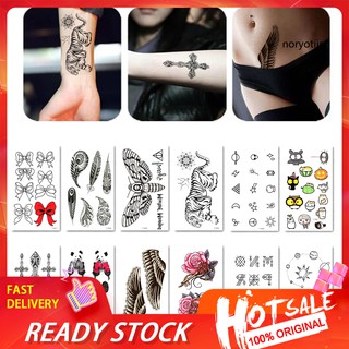 Hình xăm dán tạm thời trang trí cơ thể họa tiết nơ/hoa chống thấm nước