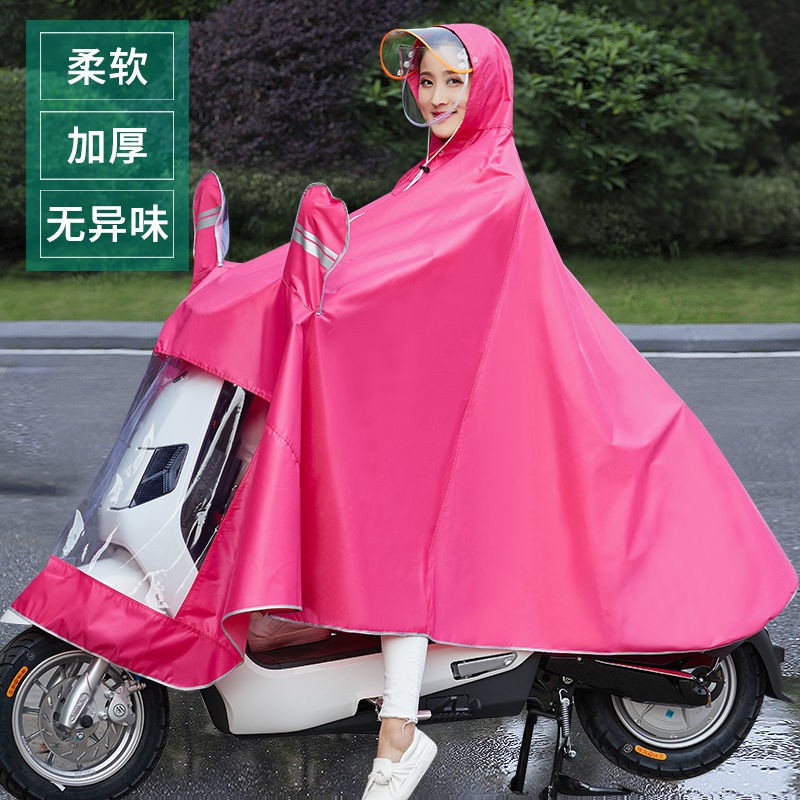 Bán trước™●✱Áo mưa xe đạp điện poncho pin dày đi máy người lớn độc thân và nữ kèm theo