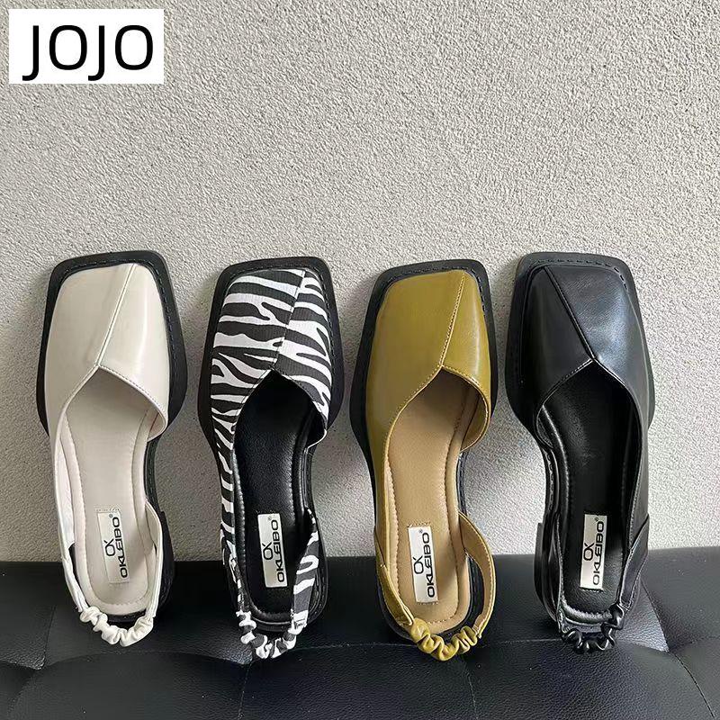 Sandal Mũi Vuông Đế Bằng Thiết Kế Mới Thời Trang Dành Cho Nữ