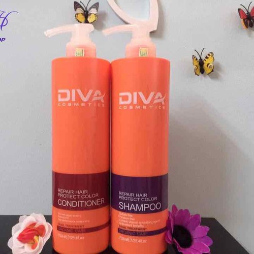 CẶP DẦU GỘI DIVA CAM PHỤC HỒI VÀ GIỮ MÀU ORGANIC