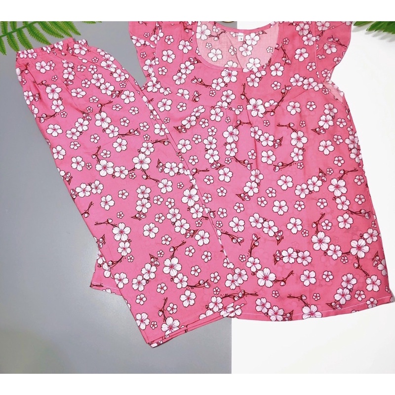 Đồ bộ tole lanh cho nữ tay ngắn quần lửng đủ size 45-65kg