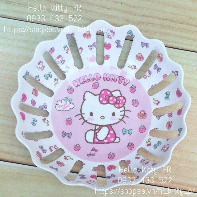 Dĩa to đựng trái cây HELLO KITTY