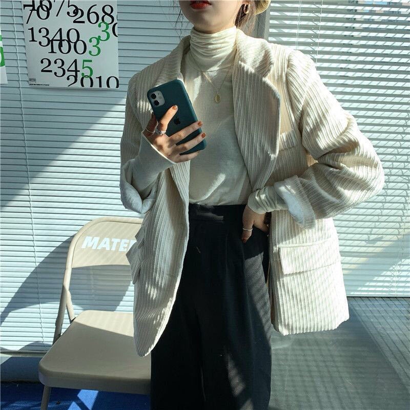 Áo Khoác Dáng Rộng Thiết Kế Mới Thời Trang Mùa Xuân Dành Cho Nữ 2021