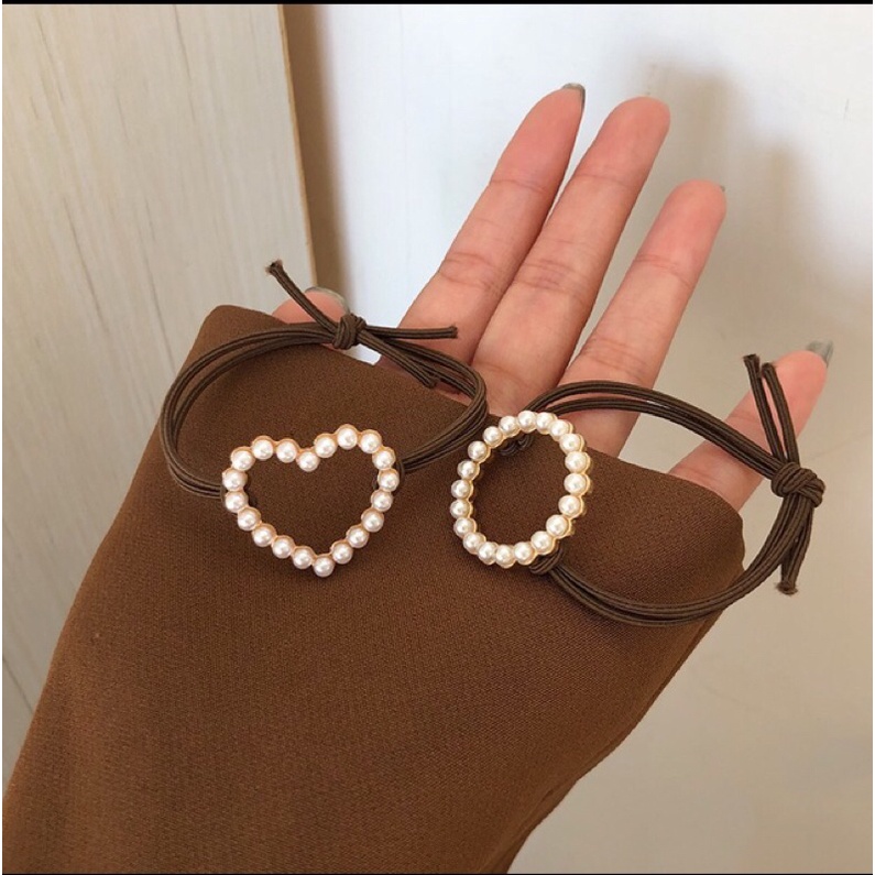 dây buộc tóc trái tim