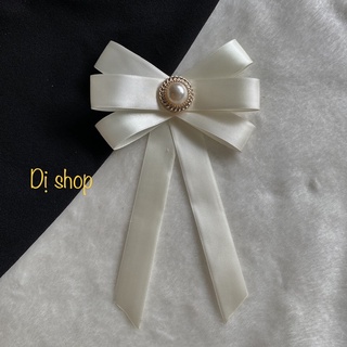 TAG CÀI NƠ DÀI TẦM 16cm ( hạt cườm vàng)