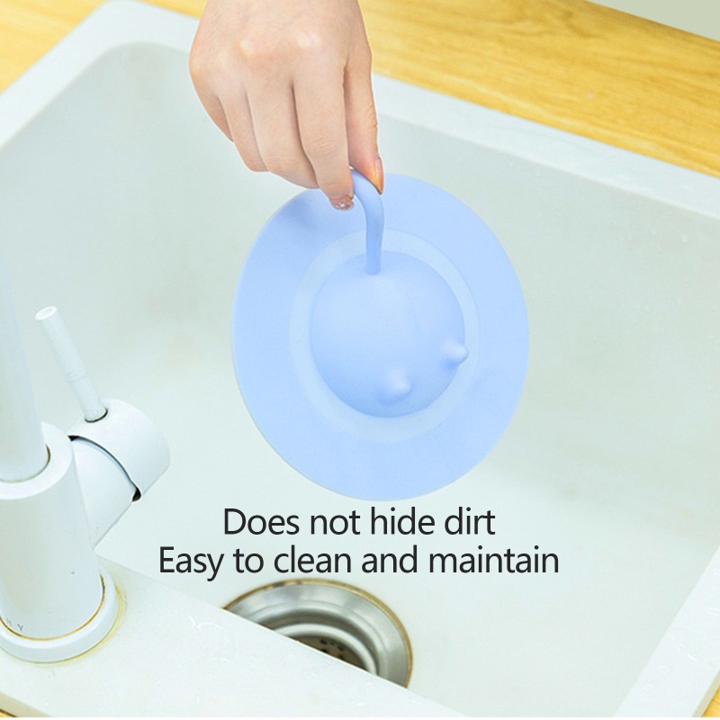 Miếng Chặn Cống Thoát Nước Bằng Cao Su Hình Hoạt Hình Có Tay Cầm Cho Phòng Tắm / Nhà Bếp