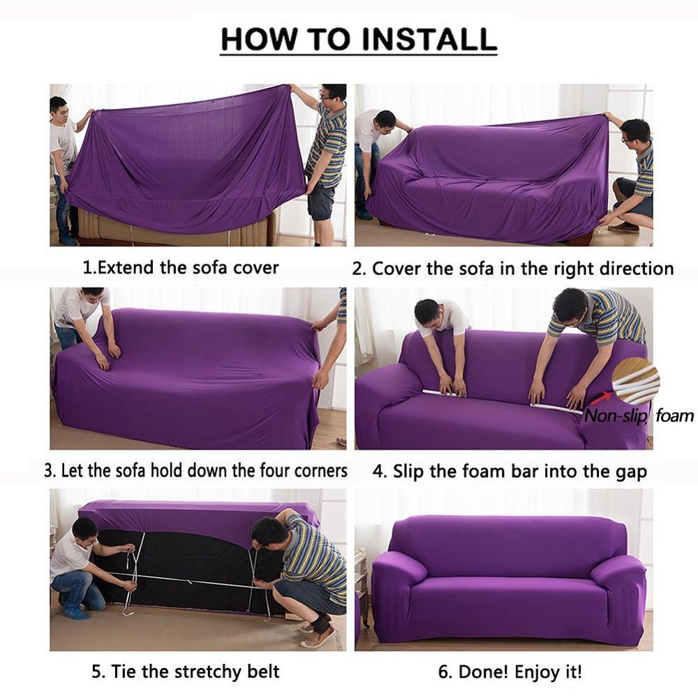 Bọc sofa vỏ bọc đệm ghế sofa 1 / 2 / 3 / 4 mềm mại co dãn chống thấm trơn trượt