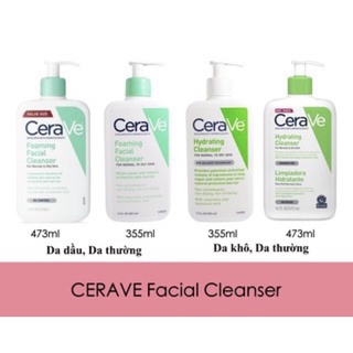 Sữa rửa mặt Cerave cho da dầu/khô
