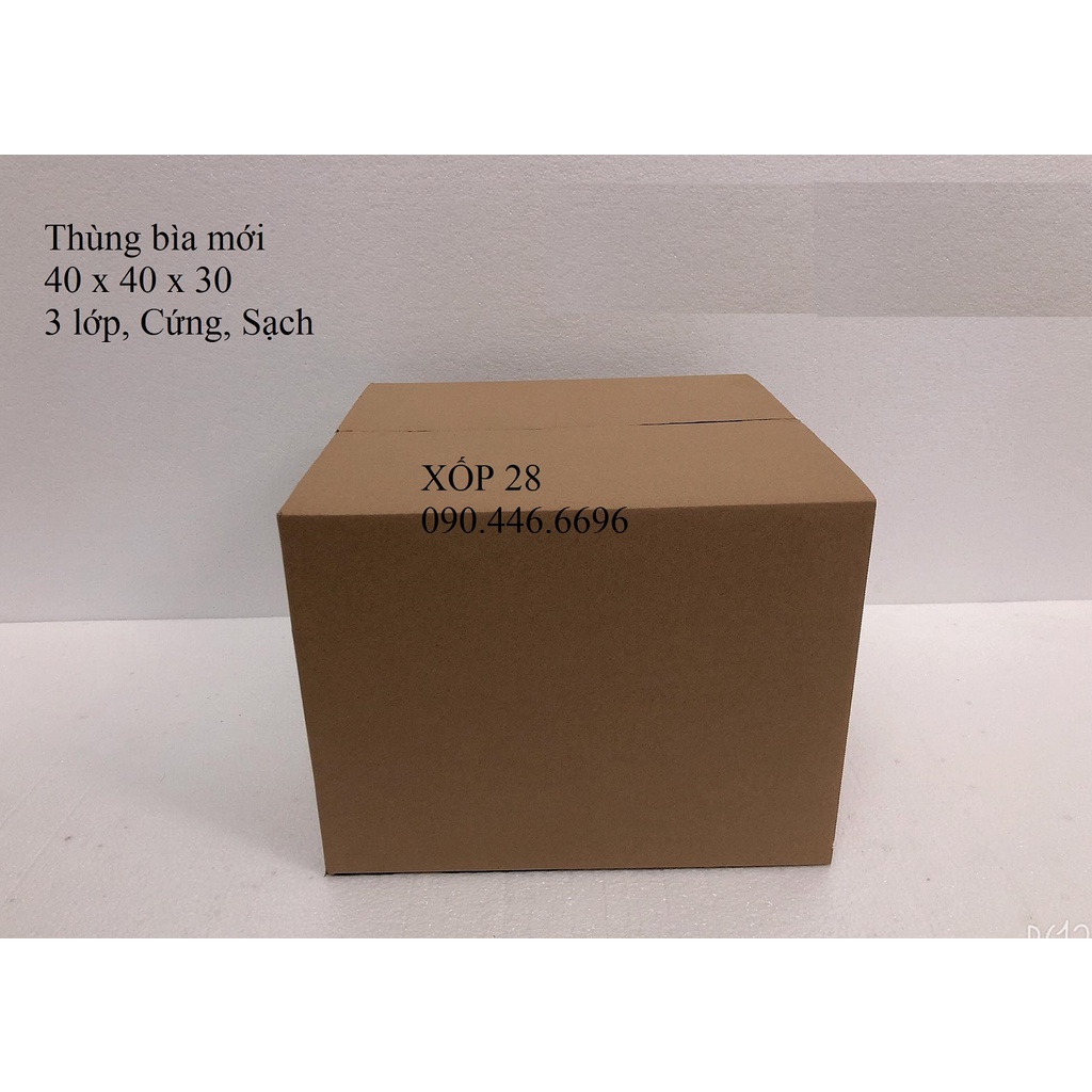 40x40x30 mới cứng 3 lớp Hộp thùng giấy bìa carton dùng đóng gói hàng hóa chuyển nhà giá rẻ to nhỏ vừa