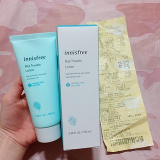 Sữa dưỡng dành cho da mụn innisfree Bija Trouble Lotion 100ML(son Mac teddy)