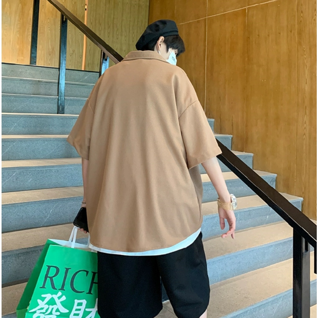 áo sơ mi nam unisex áo phông thời trang áo sơ mi nữ form rộng áo khoác sơ mi nam chất đũi cao cấp trẻ tuổi áo đôi nam nữ bông áo sơ mi cộc tay nam phong cách Hàn Quốc áo sơ mi nam